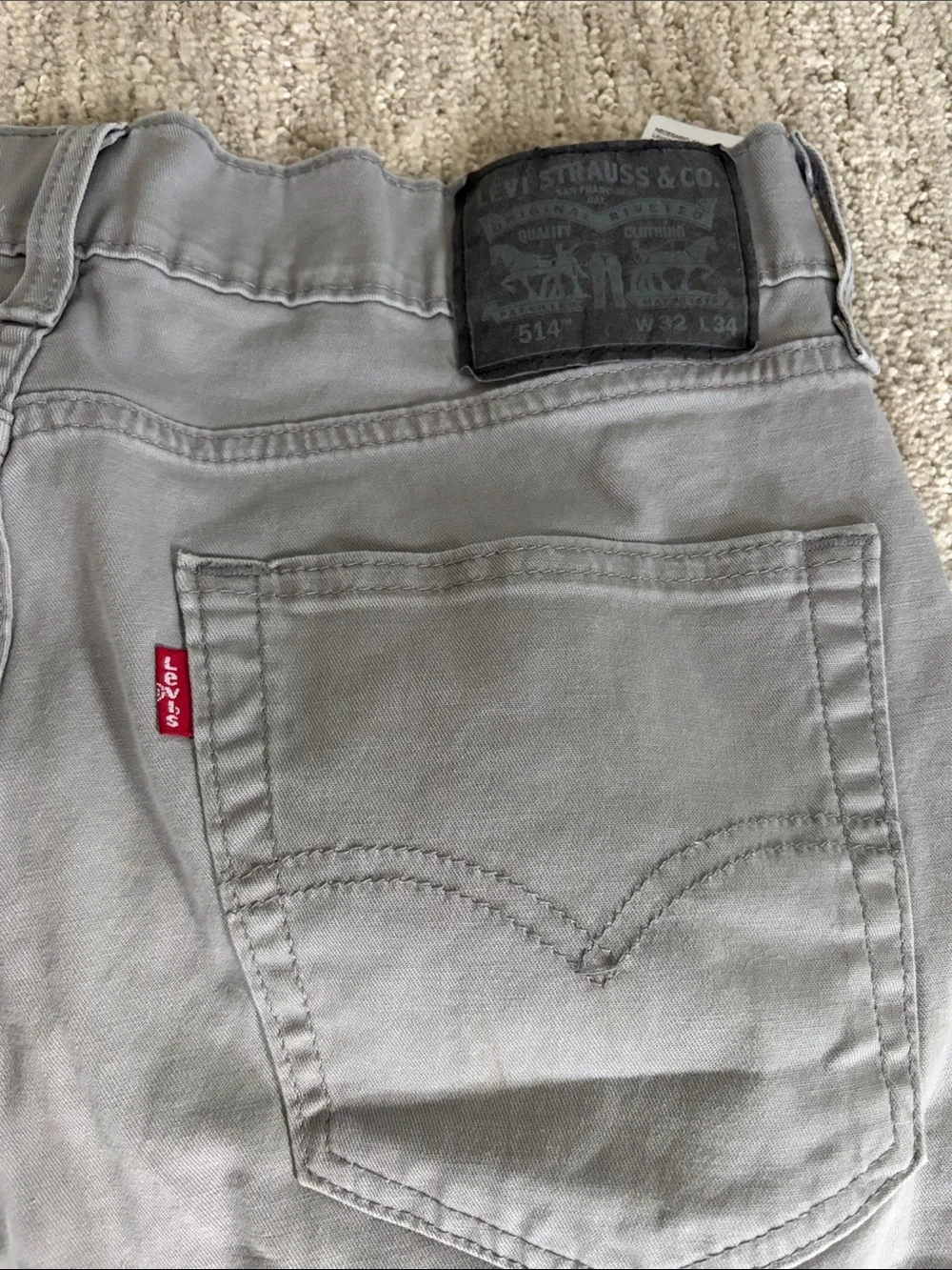 Levi's Men's Straight Jeans in Light Gray